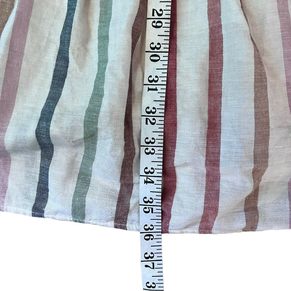 AMERICAN EAGLE Size XS Multicolor Striped Linen Blend Halter Dress Pockets NWT - Picture 9 of 10
